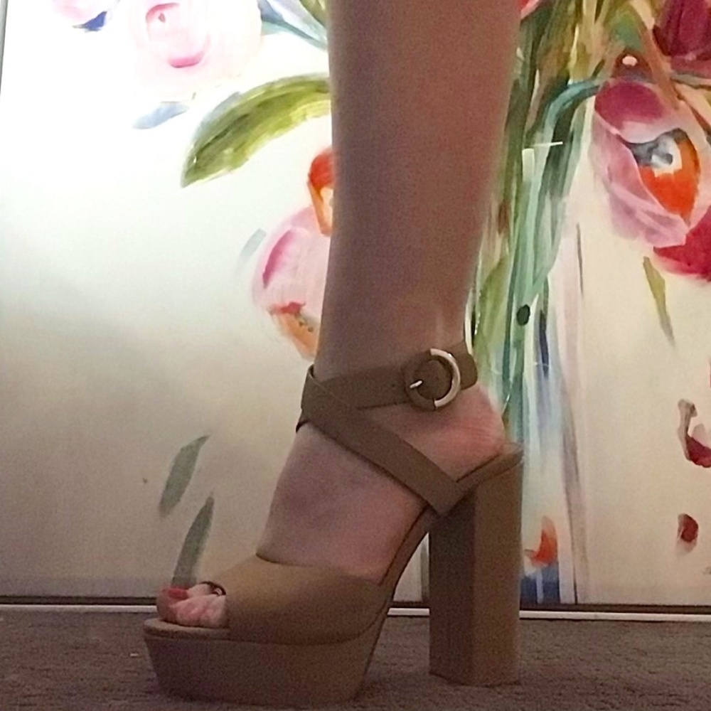 Call It Spring Tan Platform Heels